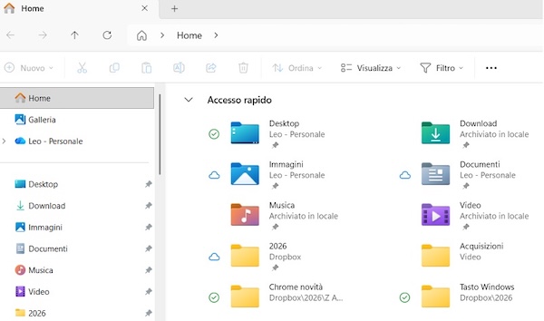 esplora-file tasto funzione windows